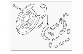 Rear left brake disc cover for Nissan Leaf 13-17