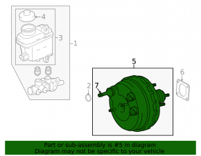 Toyota Sequoia 08-17 vacuum booster