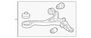 Lower control arm, front right, Honda Crosstour 10-15