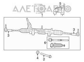 Jeep Compass 11-16 AWD steering rack