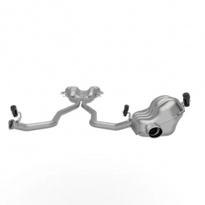 Exhaust line, middle part with barrel, right, Jeep Grand Cherokee WK2 14-20 3.6, 2 pipes, crushed