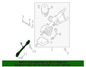 Steering shaft for Hyundai Accent 18-23