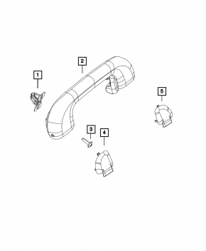 Ceiling handle left Chrysler Pacifica 17- gray