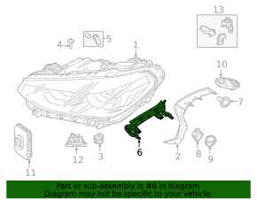 Headlight bracket left BMW X3 G01 18-21