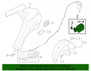 Fuel filler flap Hyundai Kona 18-23 1.6, 2.0