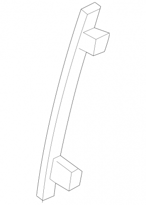 Rear left door glass guide Hyundai Kona 18-23