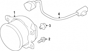Fog light left PTF Subaru Outback 20-