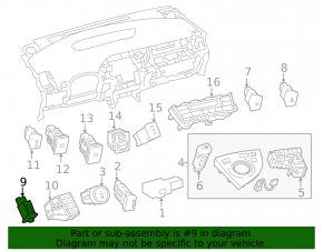 PCS OFF Button Toyota Prius V 12-17