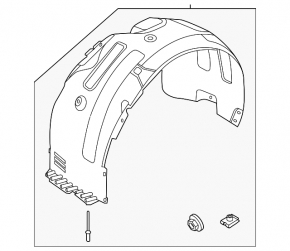 Front right fender liner Kia Sorento 25-26 HEV, PHEV
