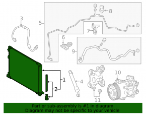 Lexus NX200t NX300 15-21 Air Conditioning Condenser Radiator