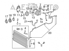 Air conditioning hose compressor-heater Toyota Solara 3.3 04-08
