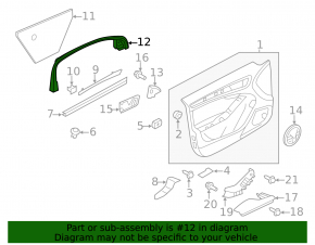 Front left door frame Audi Q5 8R 09-17