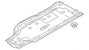Left underbody protection for Audi A4 B9 17-25