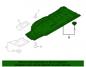 Bottom protection left Audi A4 B9 17-25