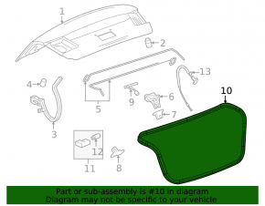 Chevrolet Cruze 11-16 Trunk Lid Seal