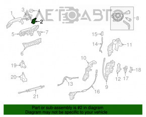 Plug outer handle rear right Mercedes GLC 16-22