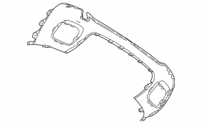 Mercedes H247 GLA 20-26 rear bumper lip trim, chrome