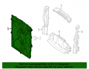 Diffuser radiator shroud assembly Mercedes Metris W447 21-23