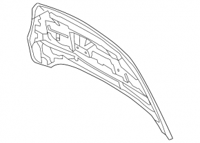 Hood bare Ford Escape MK3 17-19 rest steel dented