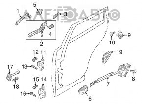 Lower rear left door hinge Mazda CX-70 25-26