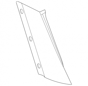 Rear left window molding for Ford Explorer 20-25, gloss black, broken guide, scratches