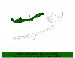 Receiving pipe with catalytic converter Lexus ES300 ES330