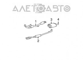 Receiving pipe with catalytic converter Lexus ES300 ES330