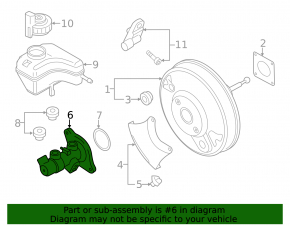 Master brake cylinder with reservoir VW CC 08-17