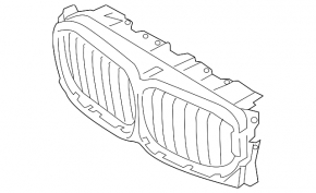 Upper radiator deflector blinds for BMW X5 G05 24-26 B58