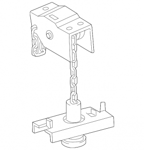 Lexus LX570 08-21 spare tire mounting mechanism