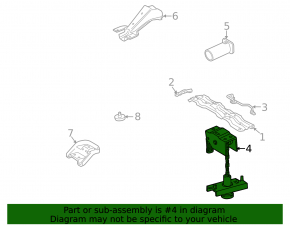 Lexus LX570 08-21 spare tire mounting mechanism
