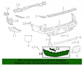 Bare right rear bumper for Lexus GX550 24-26