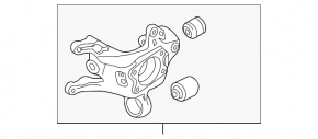 Rear left axle Kia Optima 11-15 iron