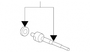 Steering rod left Acura MDX 07-13 CTR
