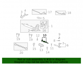 Steering rod left Acura MDX 07-13