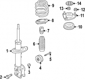 Front left spring Hyundai Santa Fe 24-26 FWD
