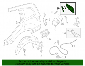 Fuel filler flap Subaru Forester 14-18 SJ