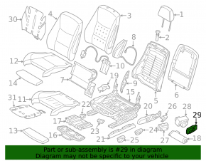 BMW X3 F25 15-17 driver's seat control with memory and lumbar support control, Sport, type 2