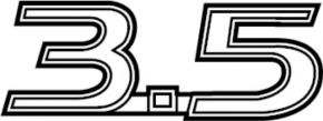 Emblem inscription 3.5 wing left Infiniti JX35 QX60 13-20