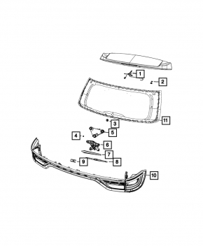 Rear wiper arm Dodge Durango 11-24