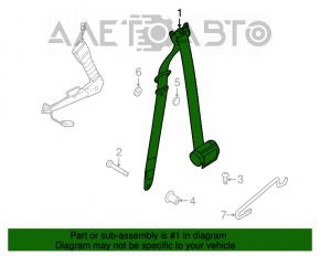 Driver's seat belt Mini Cooper Clubman R55 07-14