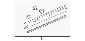 Lower front right door trim panel for Honda Crosstour 10-15 All