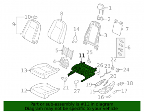 Driver's seat runners for VW Tiguan 18-24, mechanical, frameless