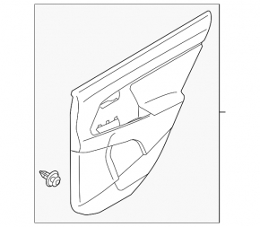Kia Sportage 20-22 rear right door panel trim, gray with black, gray eco-leather armrest