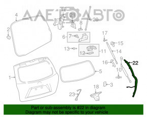 Left Tailgate Tilt Sensor Toyota Highlander 08-13
