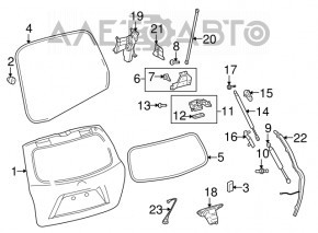 Left Tailgate Tilt Sensor Toyota Highlander 08-13