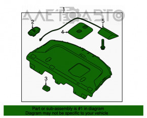 Rear shelf Kia Optima 11-13 black, hybrid