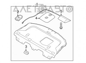 Rear shelf Kia Optima 11-13 black, hybrid