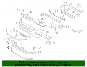 Hyundai Kona 19-23 EV grille badge emblem