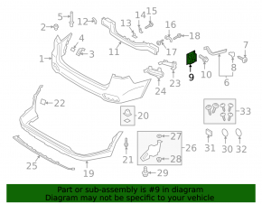 Rear bumper bracket lower right Kia Sorento 19-20